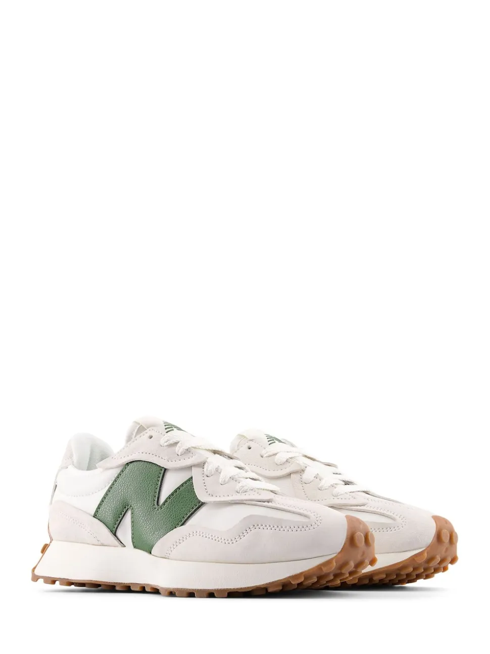 Blanc/Vert - New Balance 327 Trainers