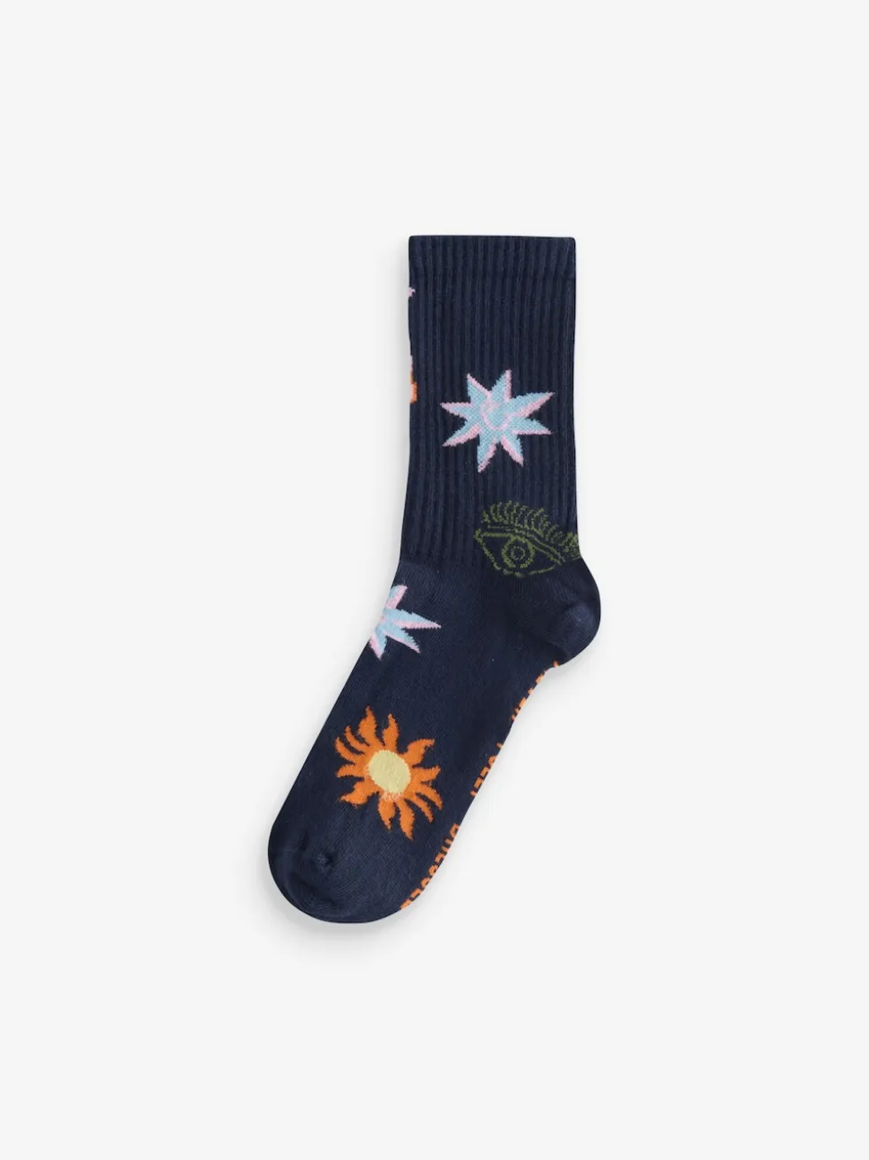 Blanc/vert/bleu marine - Lot de 3 paires de chaussettes côtelées Never Fully Dressed