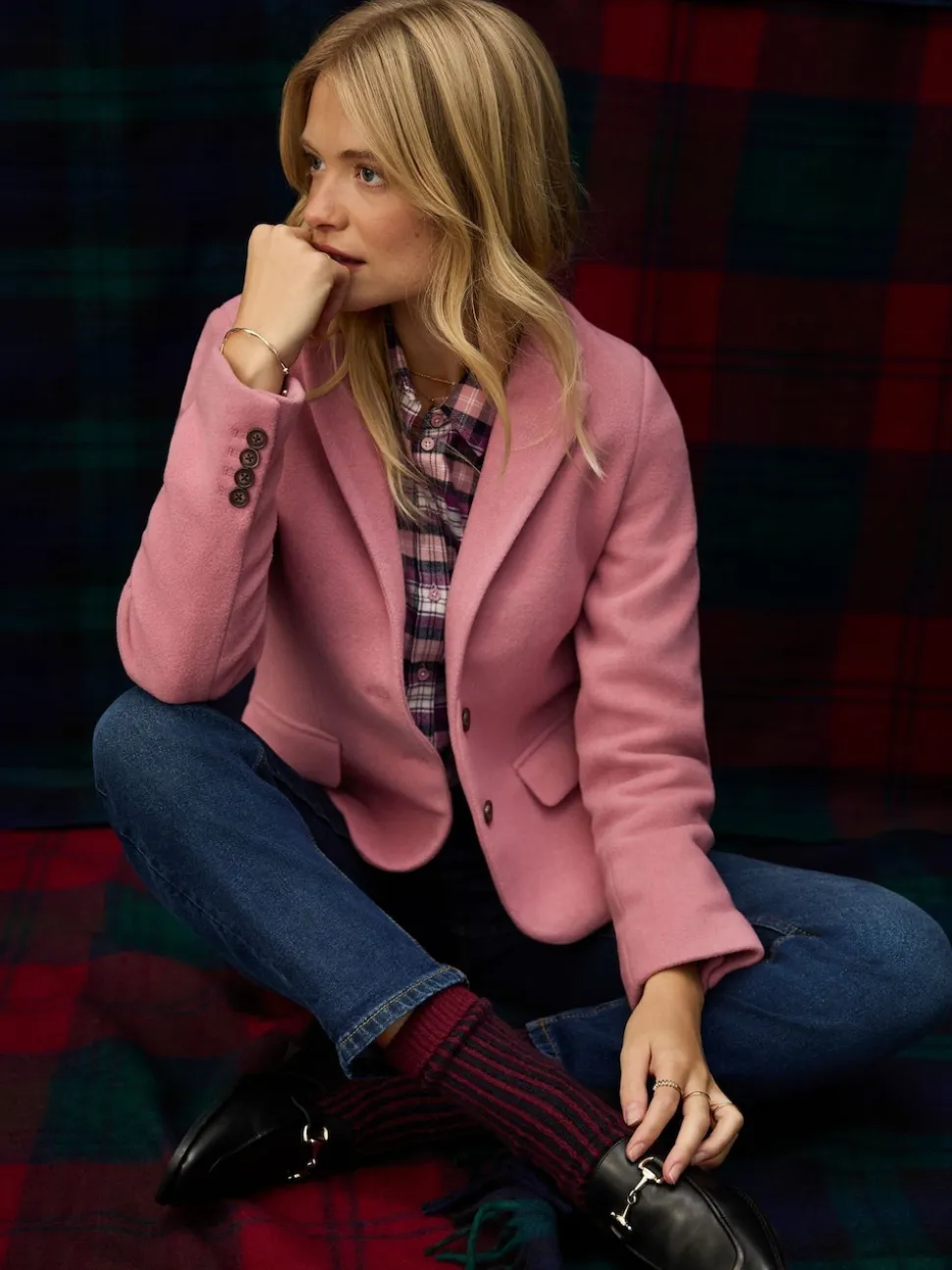 Blazer Crew Clothing en laine Blend