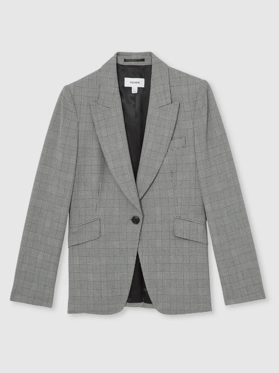 Blazer de costume à carreaux à simple boutonnage Reiss Brooklyn