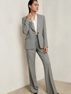Blazer de costume à carreaux à simple boutonnage Reiss Brooklyn