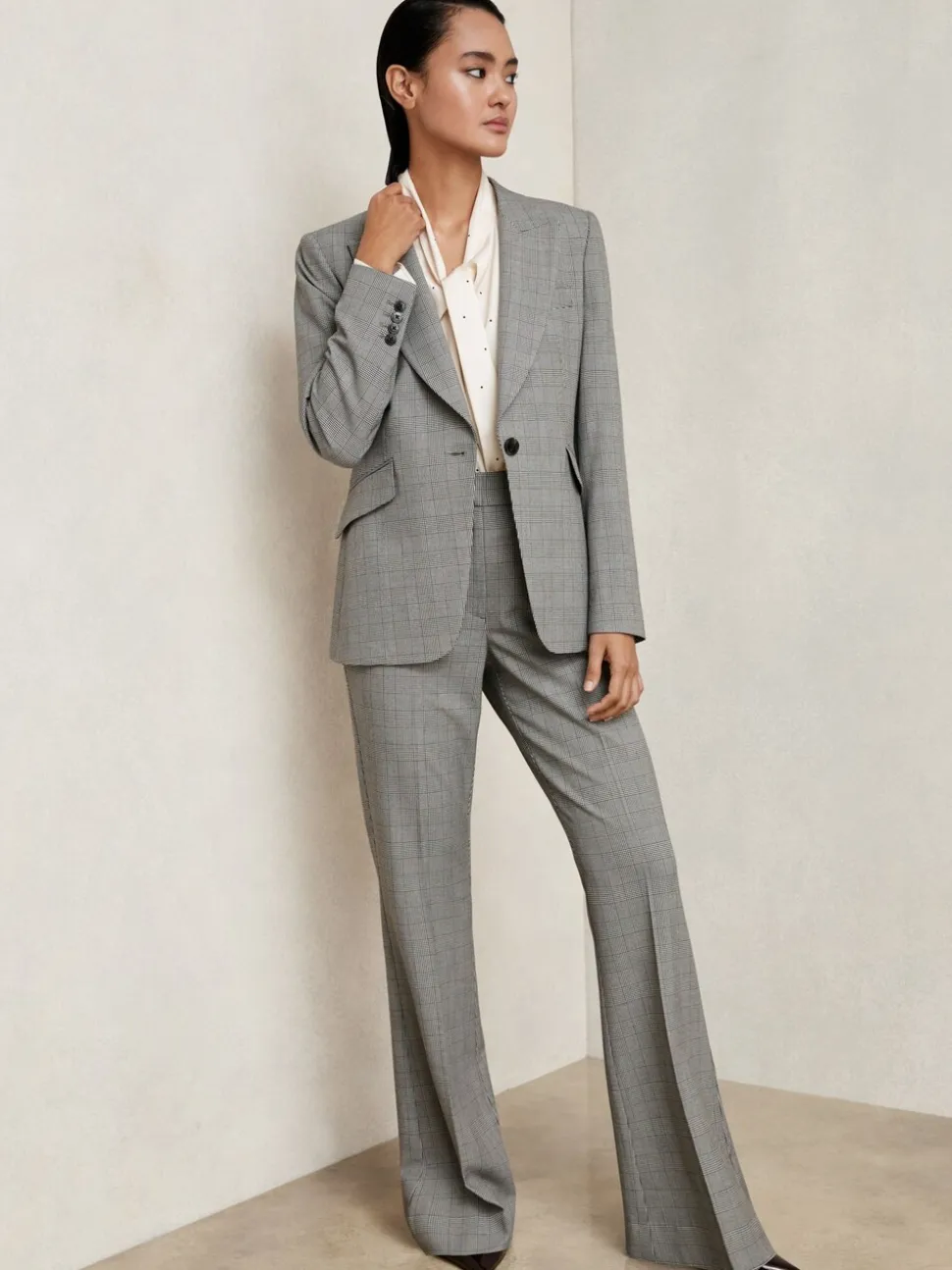 Blazer de costume à carreaux à simple boutonnage Reiss Brooklyn