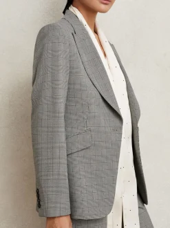 Blazer de costume à carreaux à simple boutonnage Reiss Brooklyn