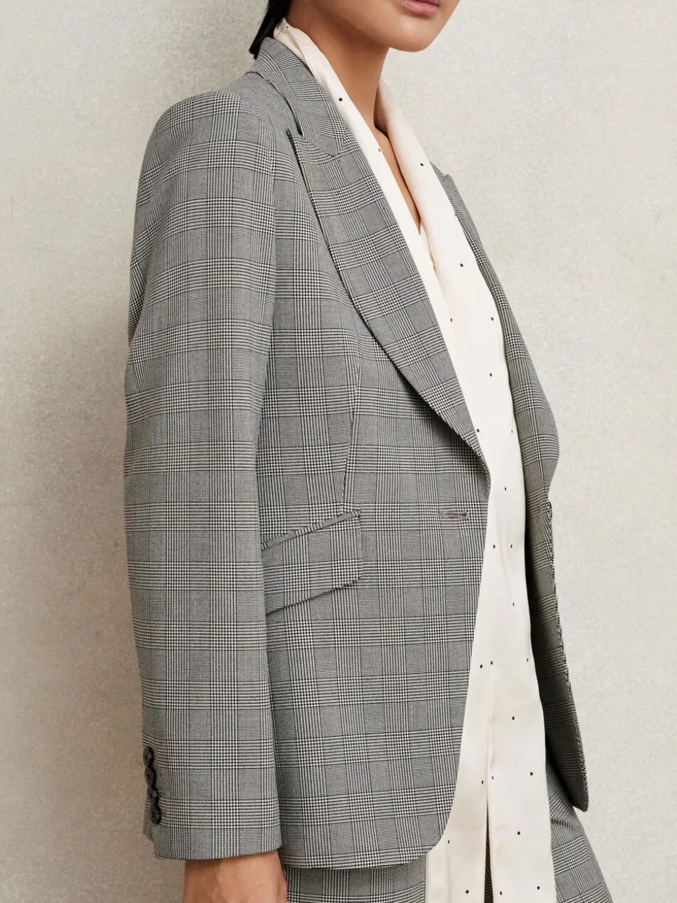 Blazer de costume à carreaux à simple boutonnage Reiss Brooklyn