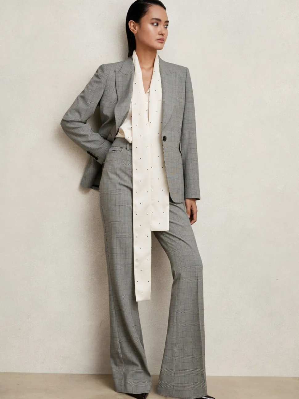Blazer de costume à carreaux à simple boutonnage Reiss Brooklyn