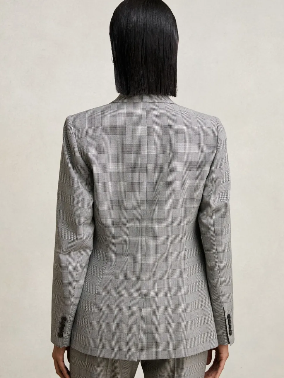 Blazer de costume à carreaux à simple boutonnage Reiss Brooklyn