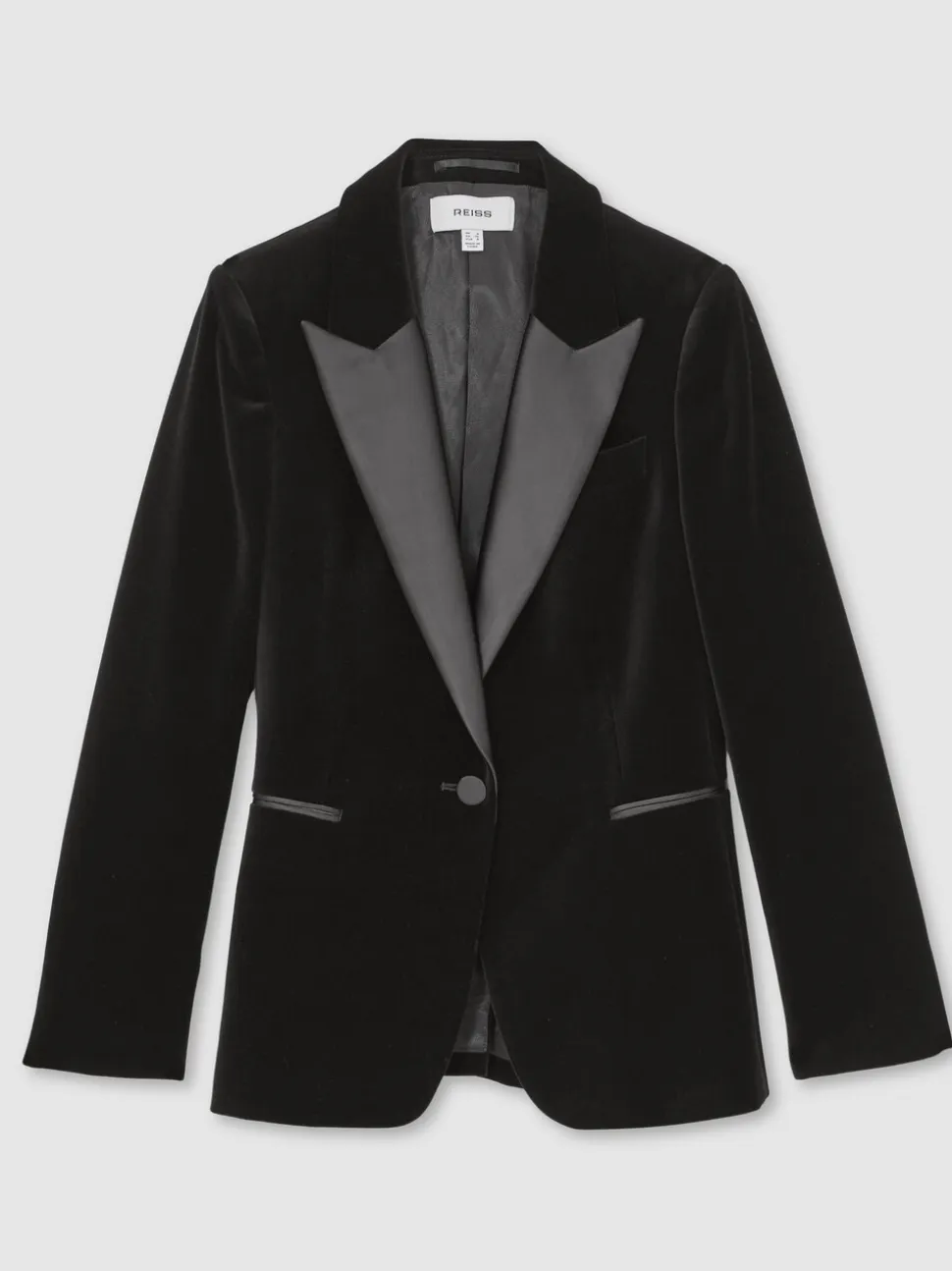 Blazer de costume simple boutonnage Reiss Myrtle en velours
