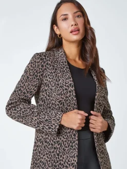 Blazer extensible Roman à imprimé animal