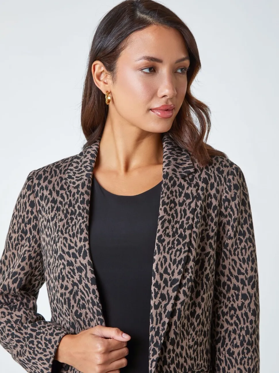 Blazer extensible Roman à imprimé animal