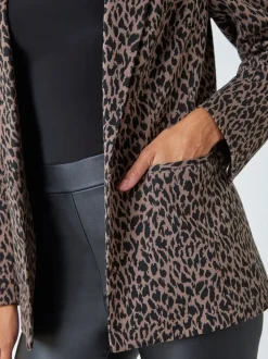 Blazer extensible Roman à imprimé animal