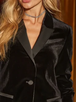 Blazer Sosandar Luxe habillé en velours