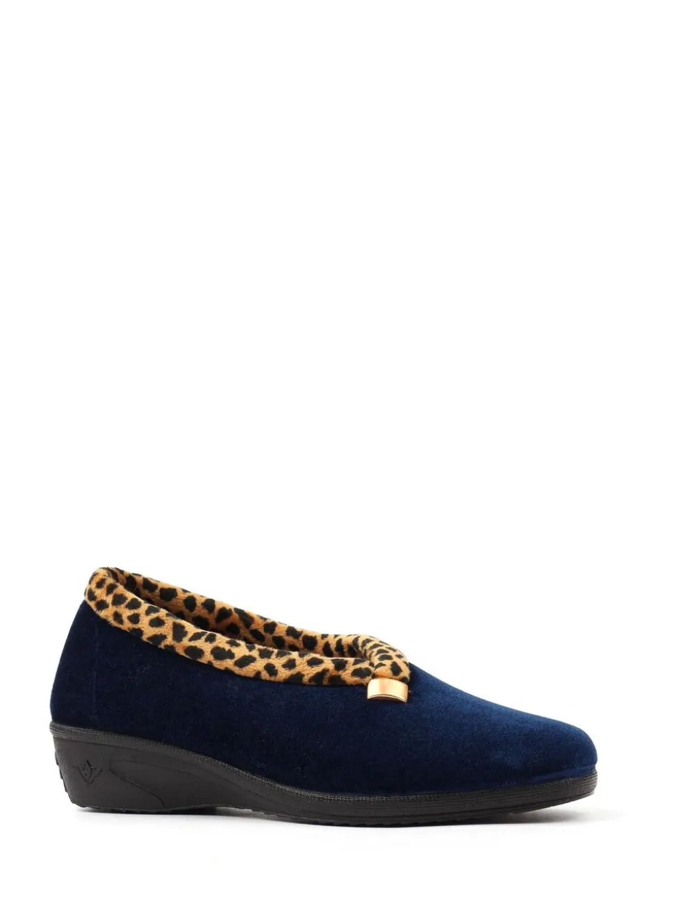 Bleu - Chaussons compensés Lunar Paloma à imprimé animal