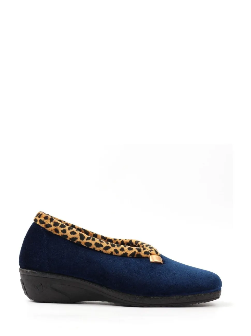 Bleu - Chaussons compensés Lunar Paloma à imprimé animal