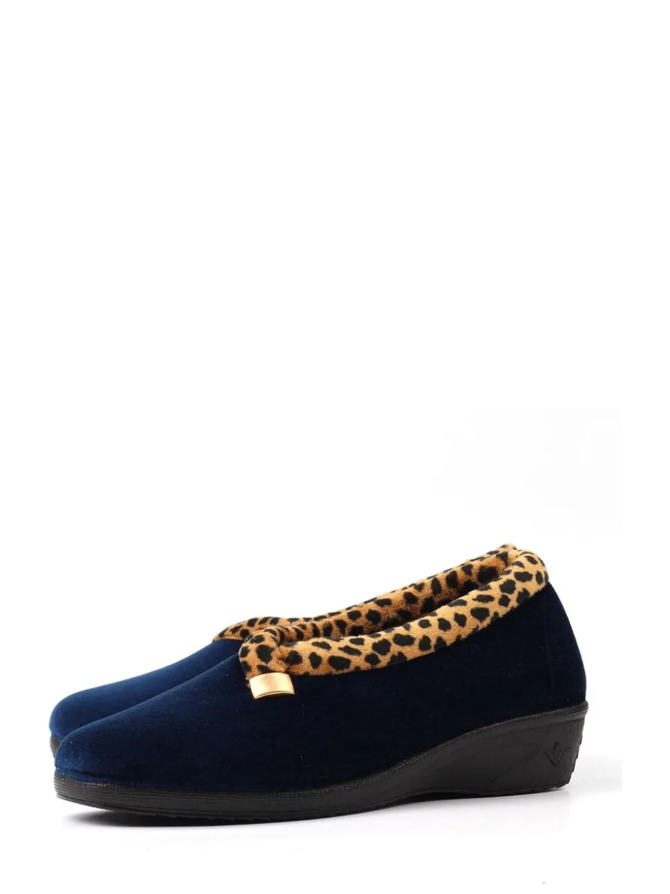 Bleu - Chaussons compensés Lunar Paloma à imprimé animal