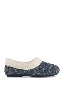Bleu - Chaussons Jones Bootmaker doublés de fausse fourrure