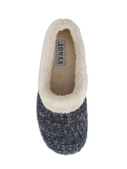 Bleu - Chaussons Jones Bootmaker doublés de fausse fourrure
