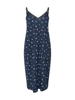 Bleu - Chemise Yours Curve Soft Touch Midaxi