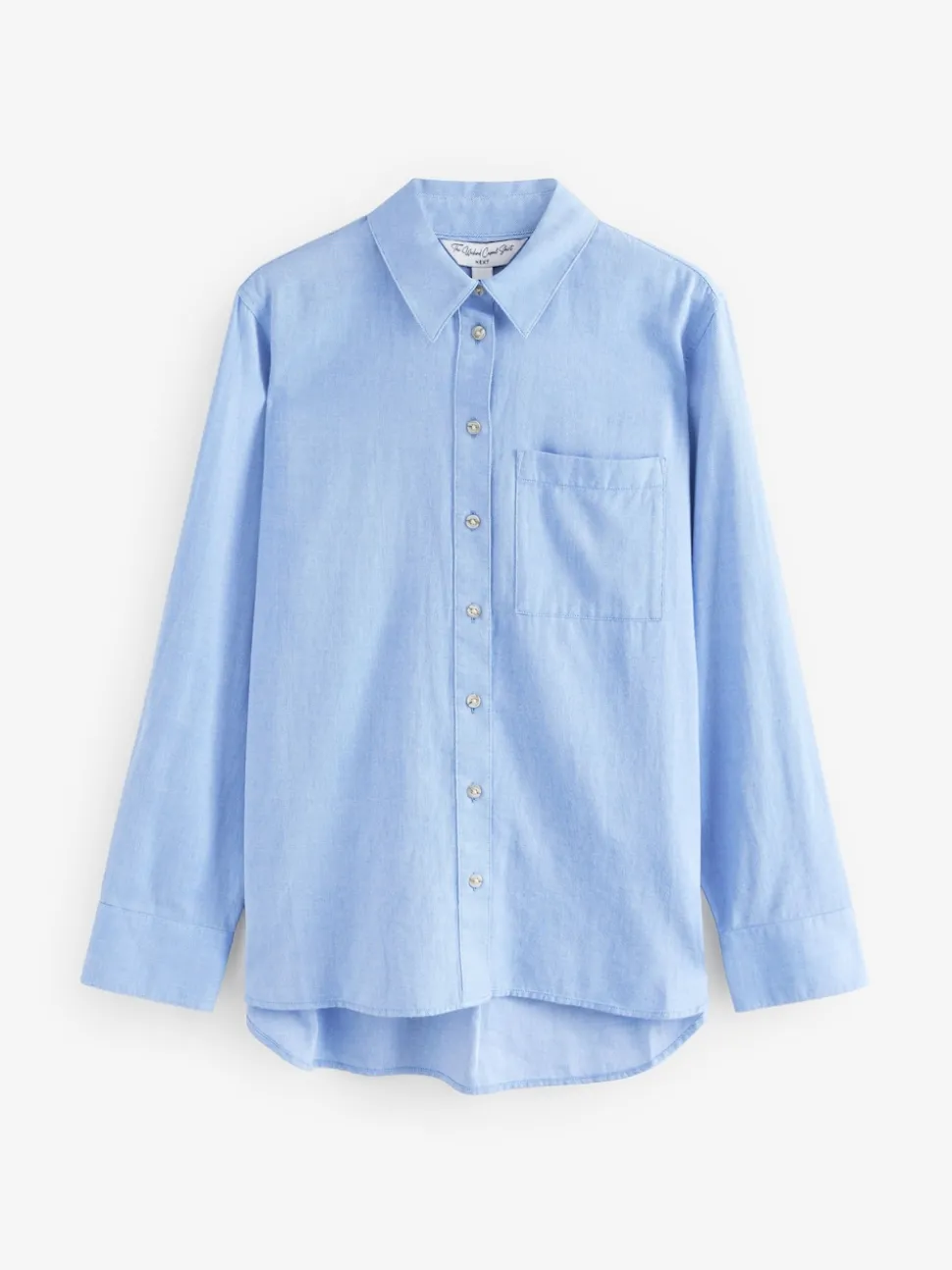 Bleu - 100Chemises décontractées en coton à boutons Manches longues Chemises décontractées