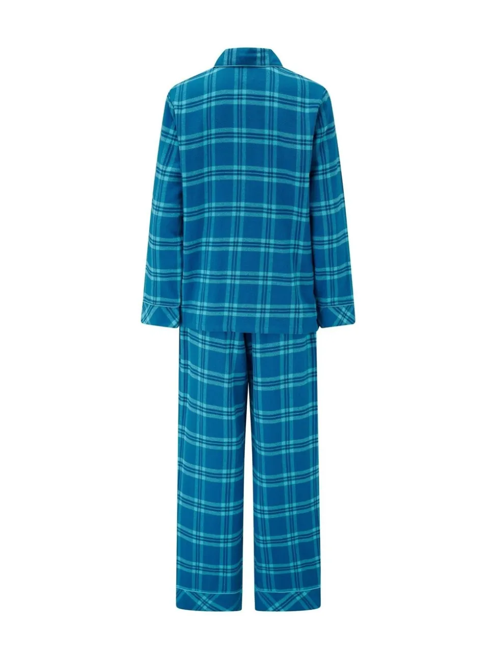 Bleu - Coffret cadeau Pour Moi pyjama en coton brossé à carreaux confortables