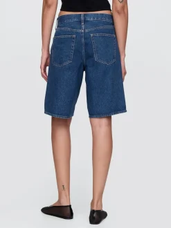 Bleu - Gap short en jean jort long taille mi-haute de 11 pouces