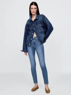 Bleu - Jeans skinny Taille haute True Gap