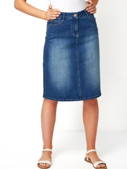 Bleu - JupesRoman A-Line Denim