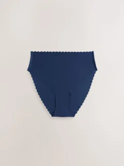 Bleu - Lot 3 culottes festonnées invisibles
