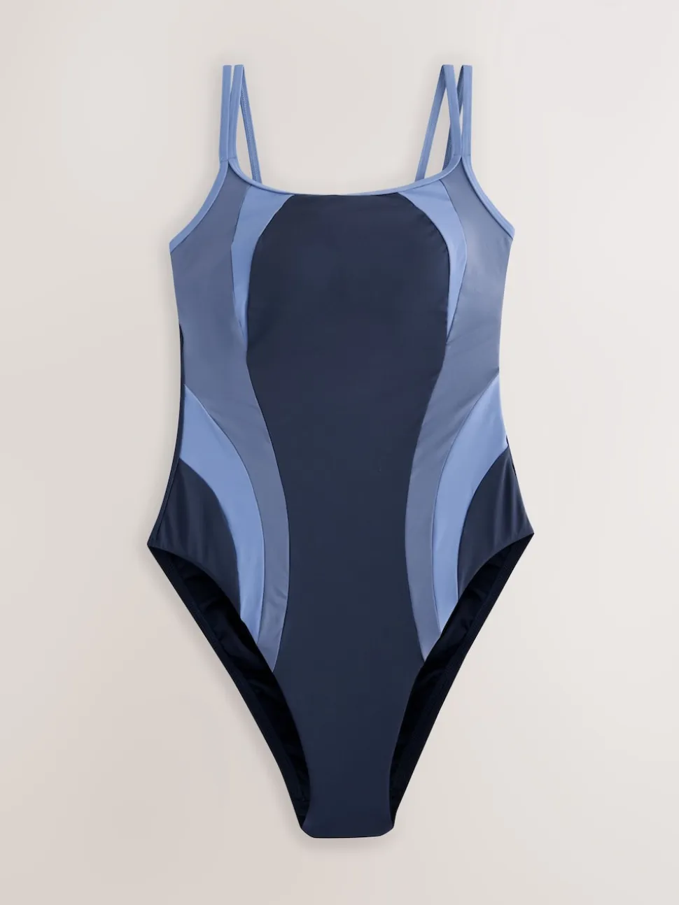Bleu - Maillot de bain Scoop avec contrôle du ventre