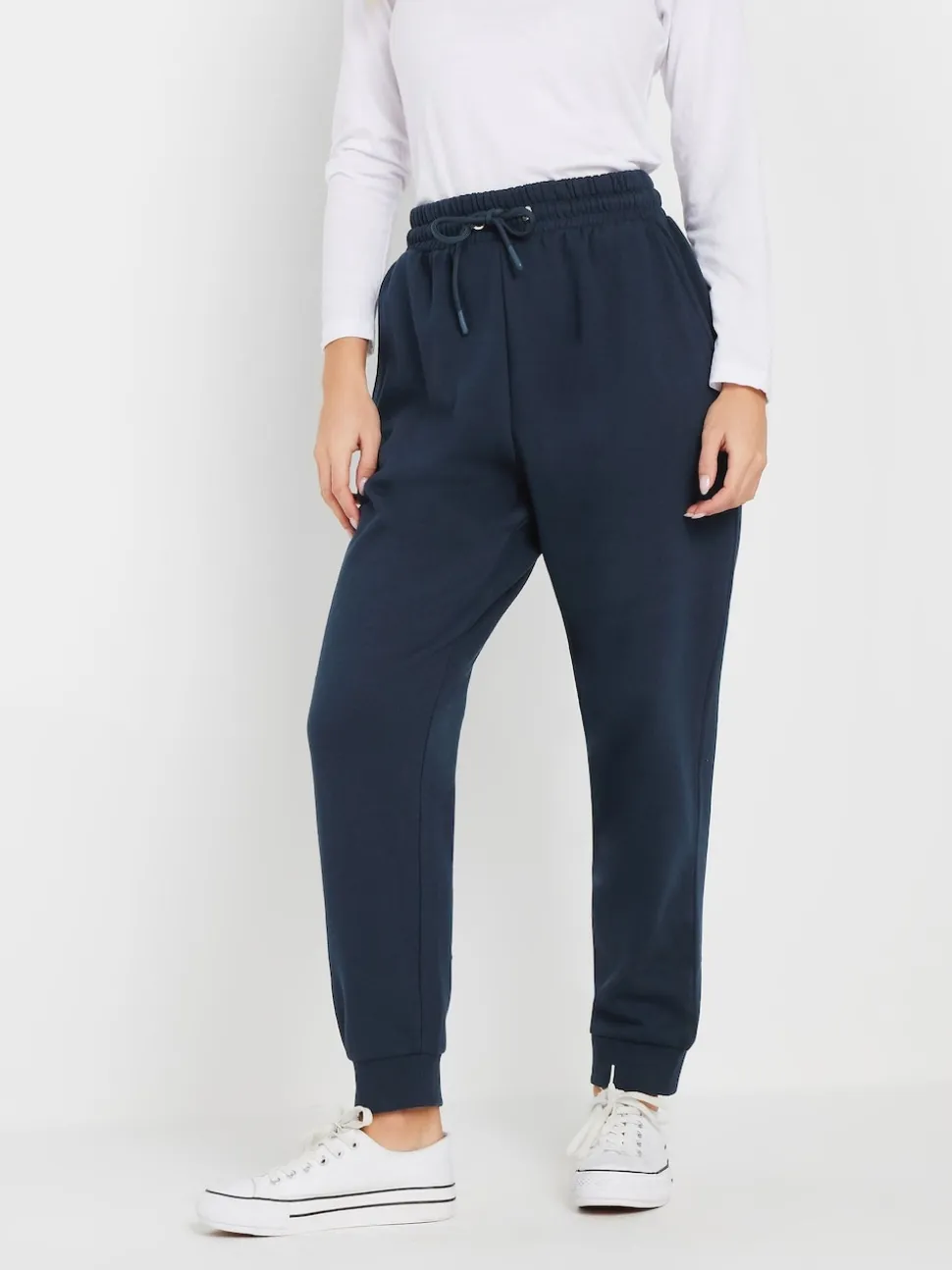 Bleu - M&Co Petites tailles Cuffed Survêtement