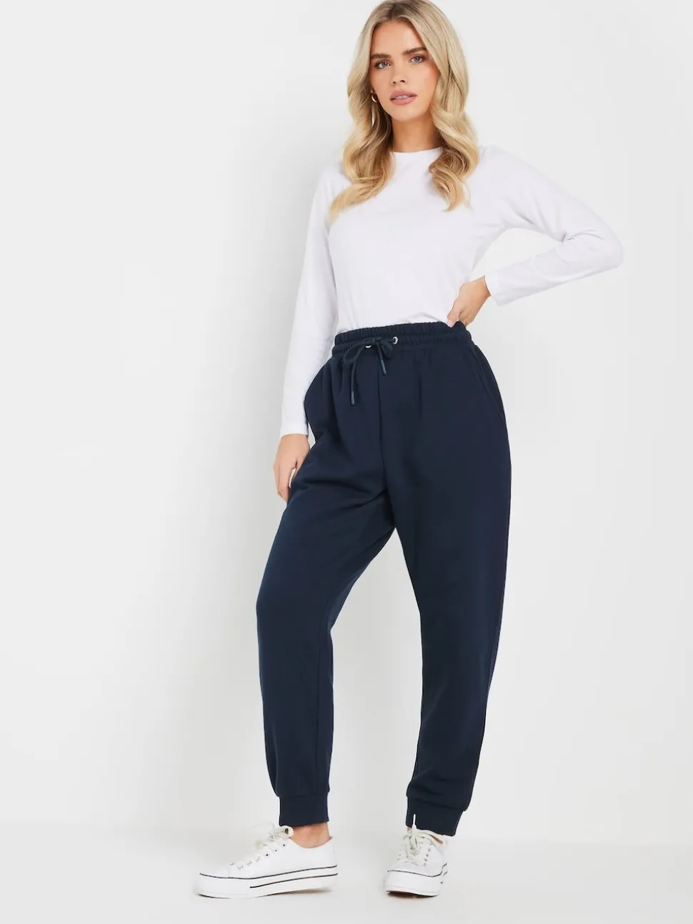 Bleu - M&Co Petites tailles Cuffed Survêtement