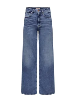 Bleu - Only Ample Taille haute Jeans With Super Extensible