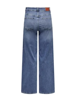Bleu - Only Ample Taille haute Jeans With Super Extensible