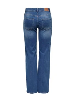Bleu - Only Jeans coupe droite blush taille mi-haute avec super extensible