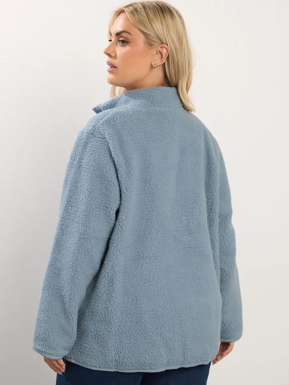 Bleu - Polaire de poche Yours Curve en nylon borg