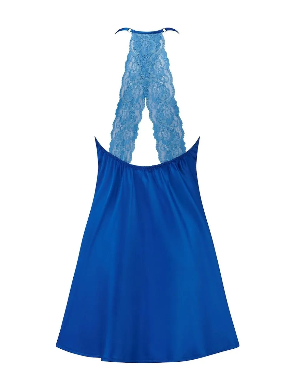 Bleu - Pour Moi Dusk Satin Lace Chemise
