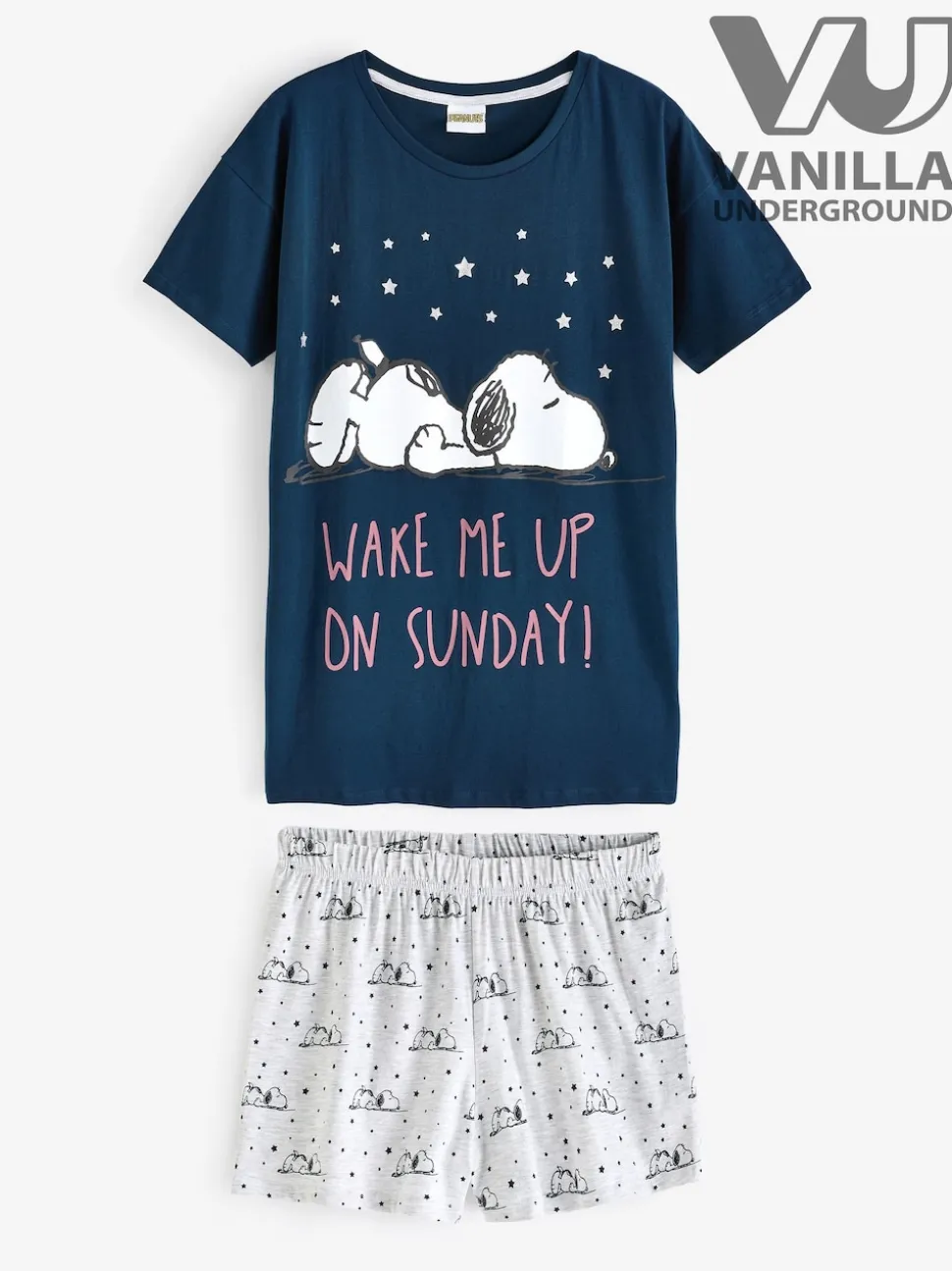 Bleu - Pyjama Vanilla Underground Snoopy Short