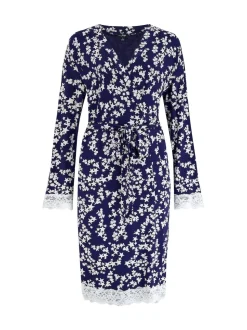 Bleu - Robe du soir Pour Moi Sofa Loves coupe cache-cœur en dentelle et en jersey