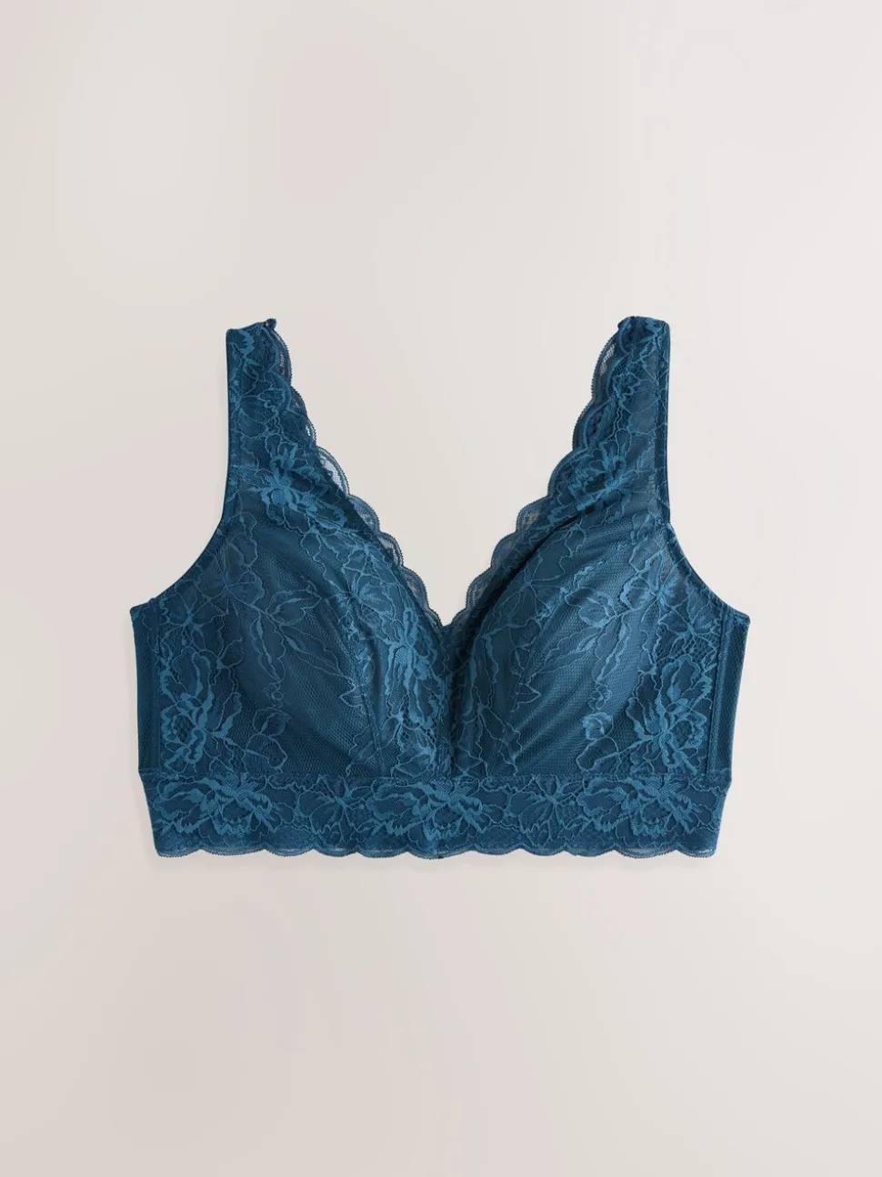 Bleu - Soutien-gorge en dentelle maintien total