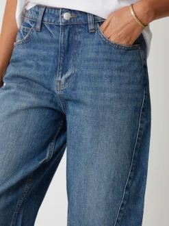 Bleu - Threadbare Barrel Leg Jeans