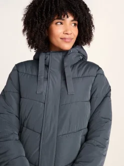 Bleu - Tog 24 Raleigh Thermal Padded À capuche Long Coat