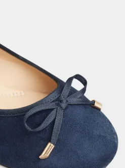 Bleu - Yours Curve Extra Coupe large Blaise Ballerine