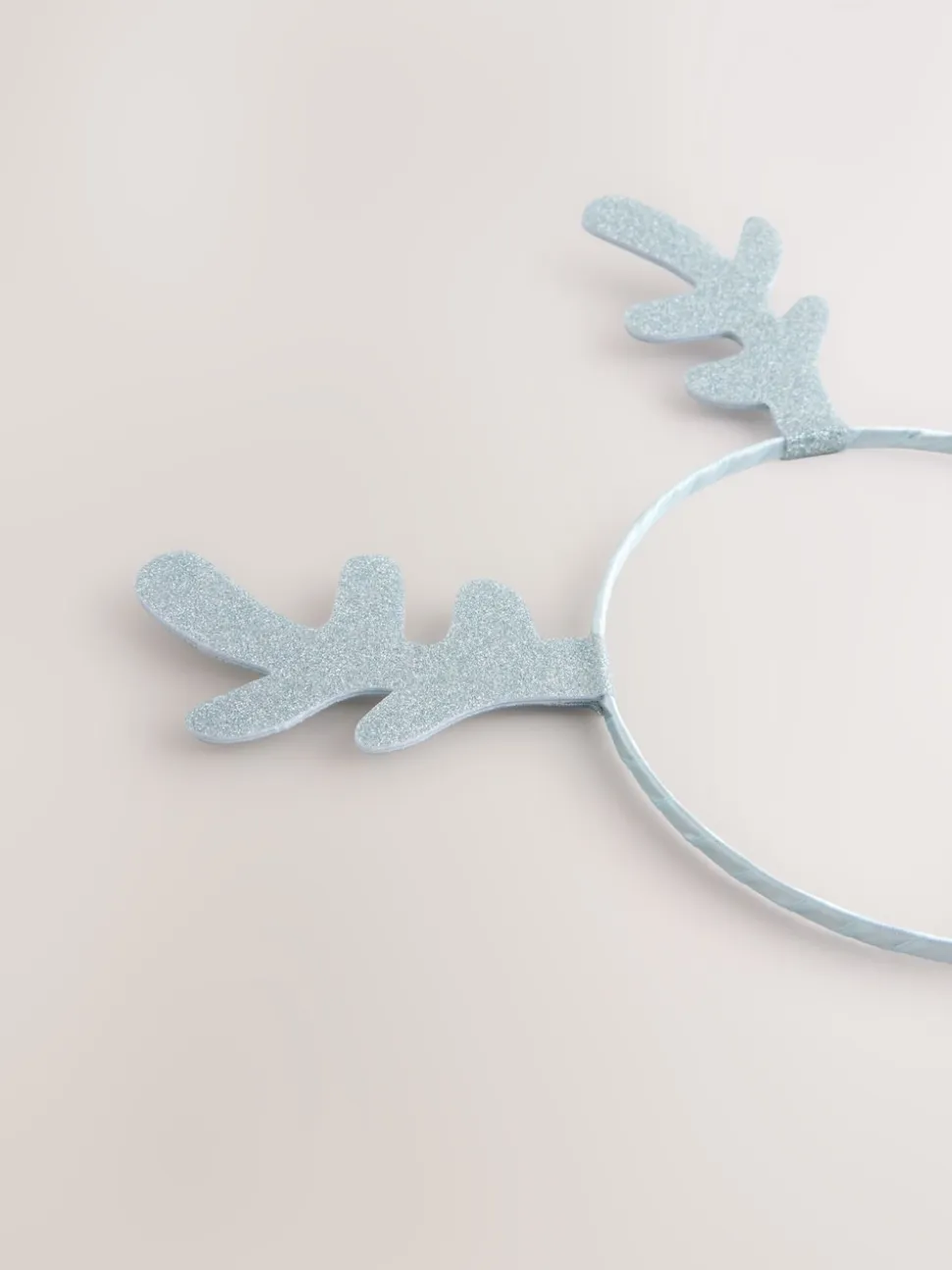 Bleu clair - Bandeau pailleté à motif renne de Noël avec Antler