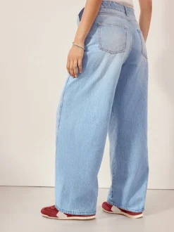Bleu clair - Jeans Maternity à jambe large 100% coton