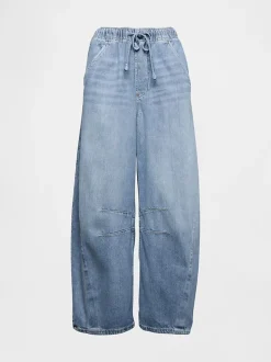 Bleu clair délavé - Gap Jeansfer à cheval ultra-doux taille moyenne