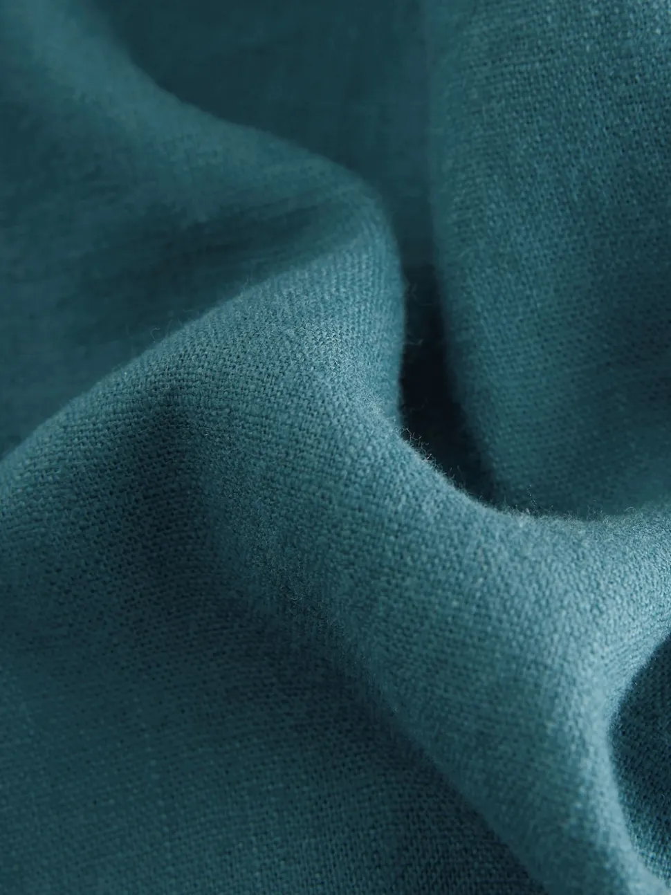 Bleu de sarcelle - Pantalons intelligents à jambe large en lin Blend