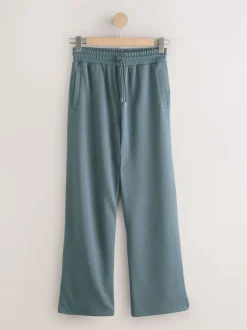 Bleu de sarcelle - Pantalon large ultra doux noué sur le devant