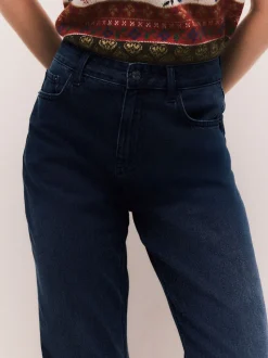 Bleu d'encre - Jeans de jambe droite