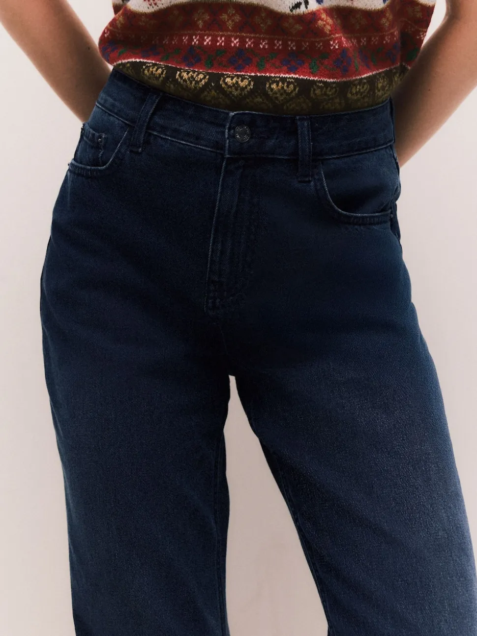 Bleu d'encre - Jeans de jambe droite