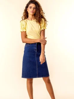 Bleu Denim - JupesRoman A-Line Denim