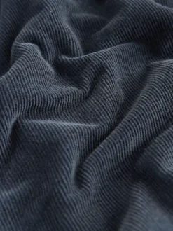 Bleu Denim - Pantalons coupe ballon en velours côtelé